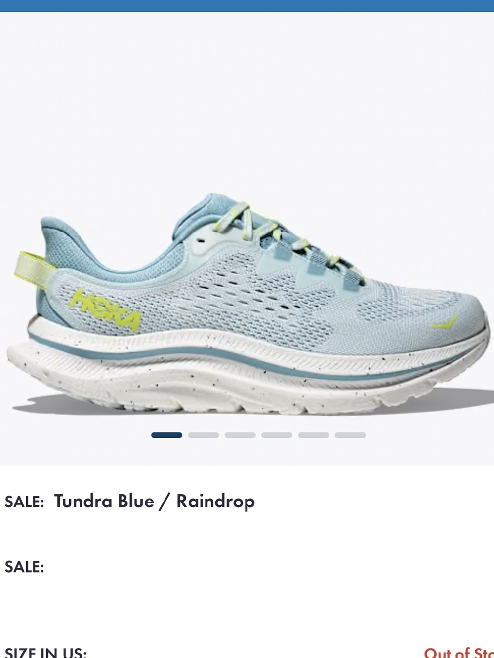 Hoka Women Kawana 2 Womens Running Sneakers Sz 10B Tundra Blue/Raindrop GUC